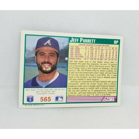 Lot Of 4 Score 91 Vintage Braves Baseball Trading Cards W/ World Series 1992 - Picture 9 of 12